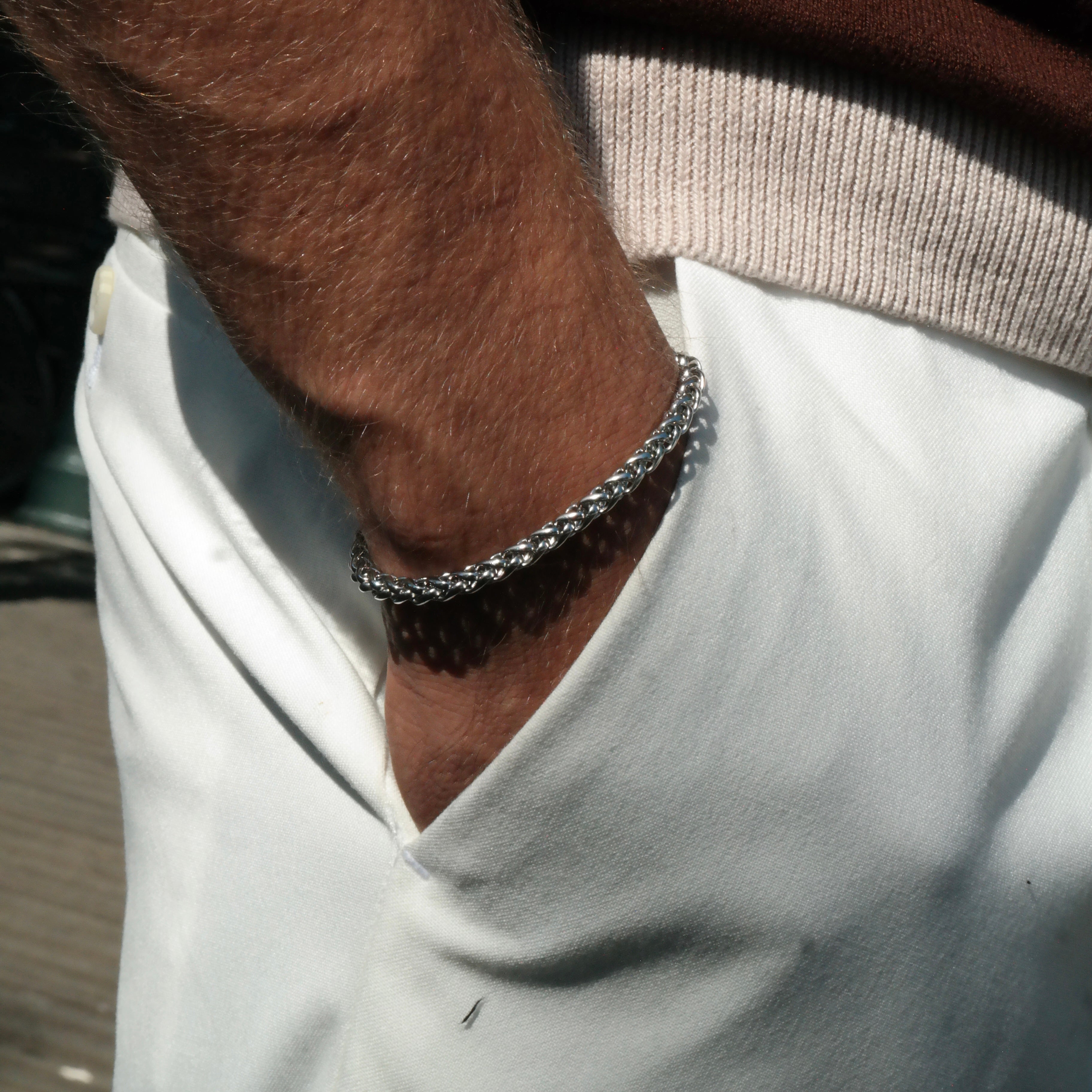 wheat Bracelet 5MM (silver)