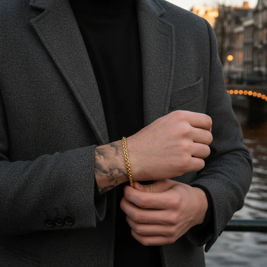 wheat Bracelet 5MM (gold)