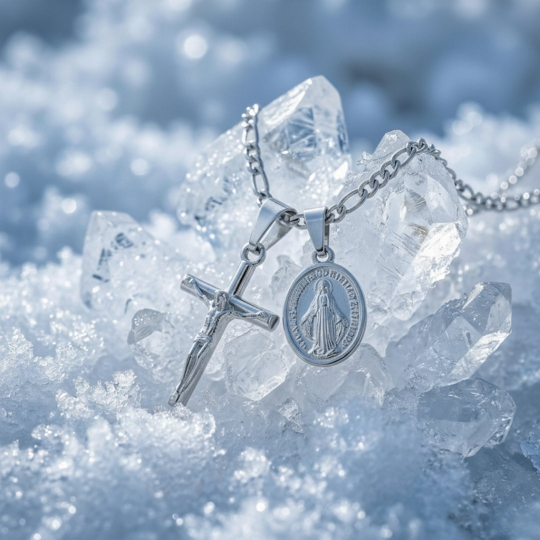 Cross & Mary (silver)