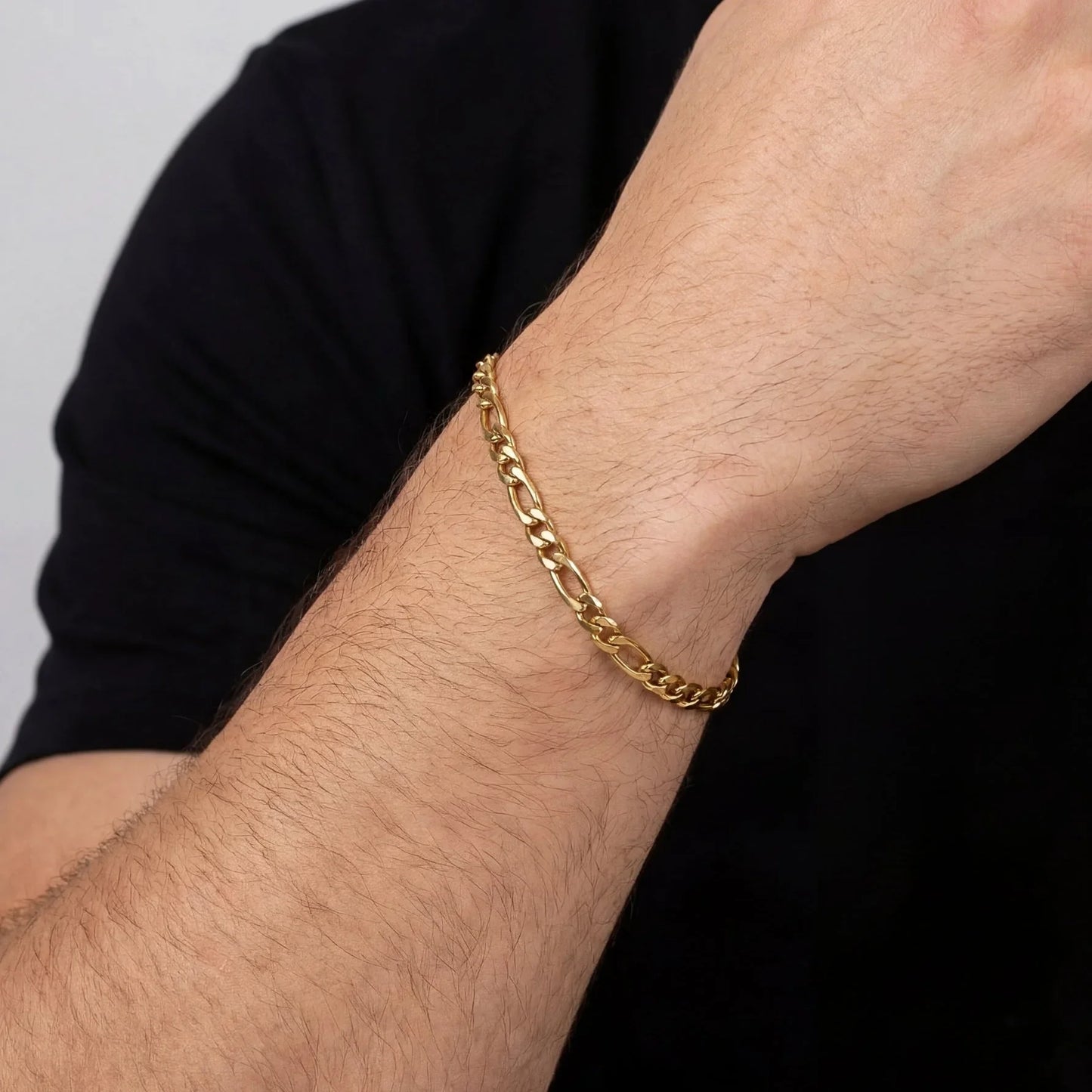 Figaro Bracelet 5MM (gold)