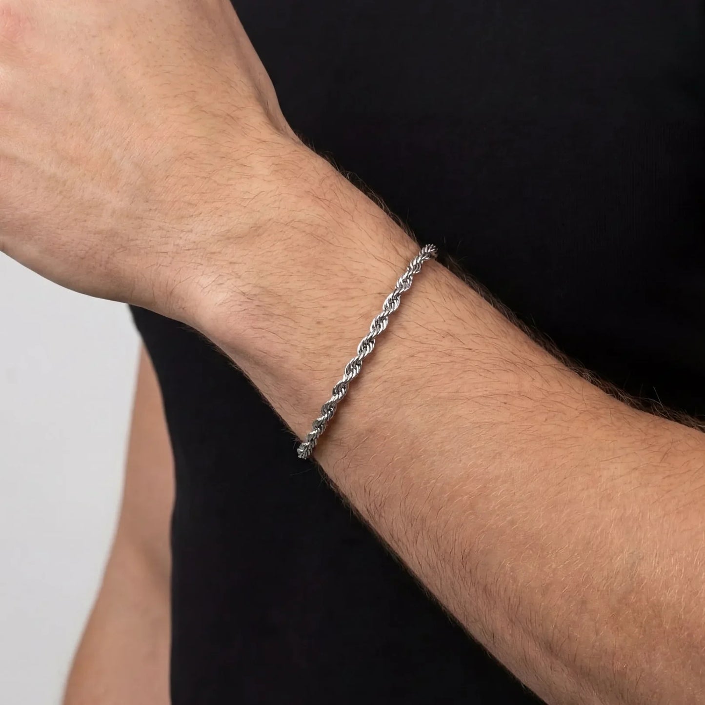 Rope Bracelet 3MM (Silver)