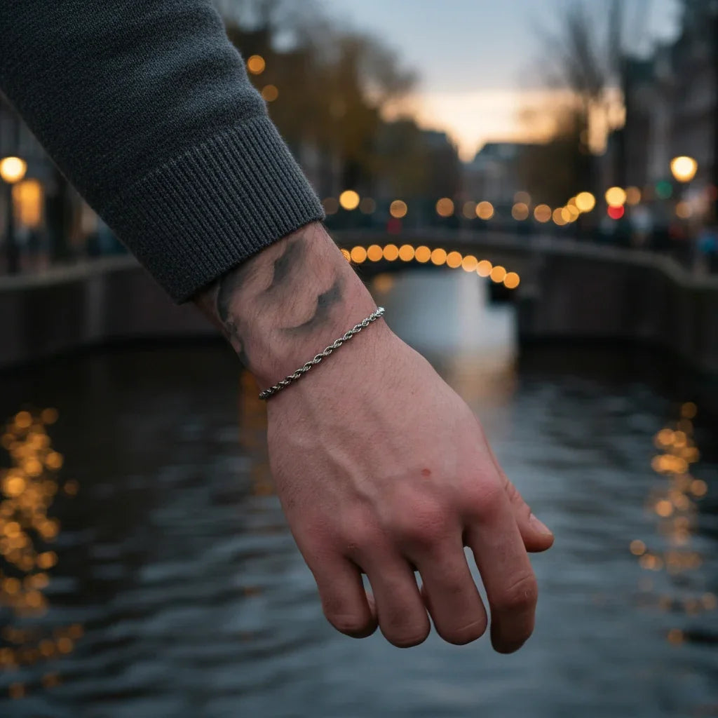 Rope Bracelet 3MM (Silver)