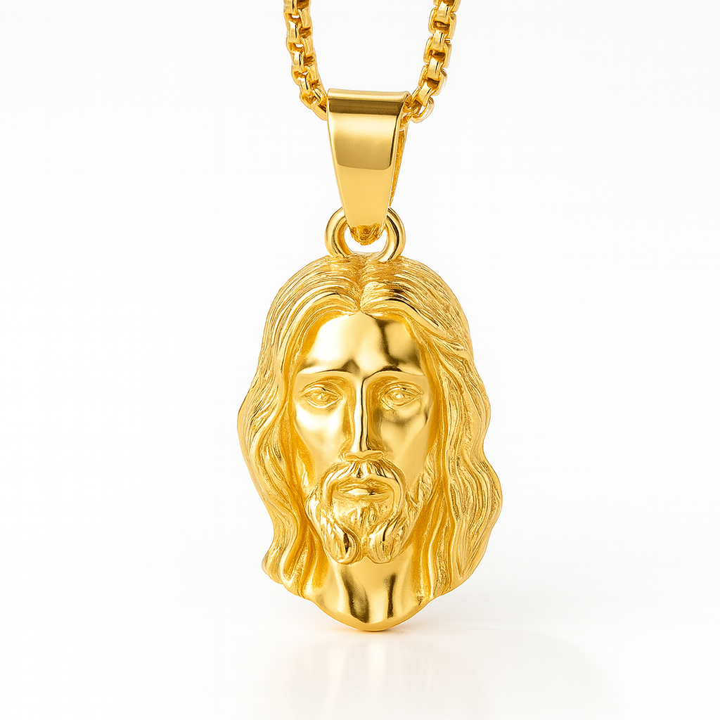 Jesus Piece Pendant (Gold)