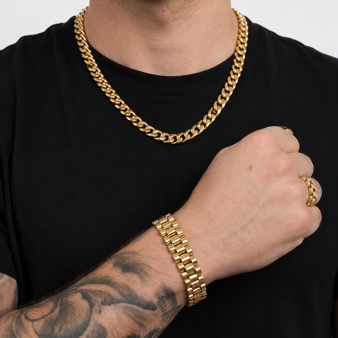 Rolex set Cuban (Gold)