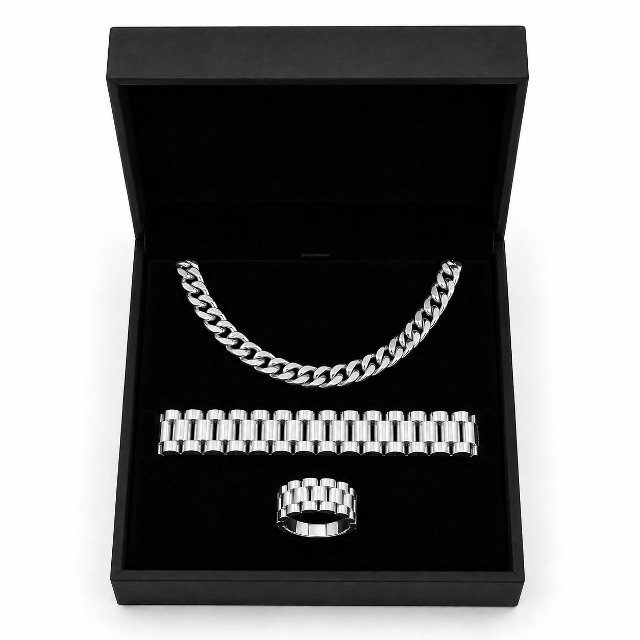 Rolex set Cuban (Silver)