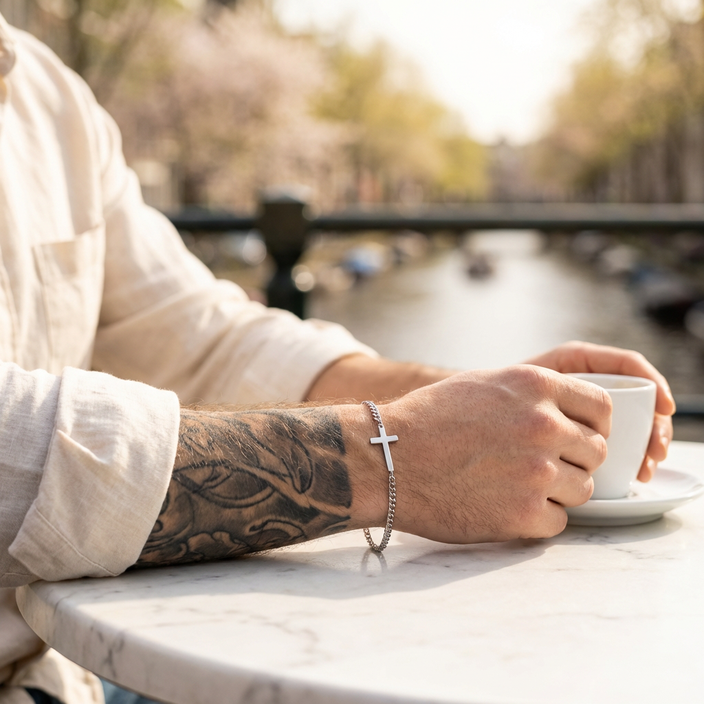 Cross Bracelet 2MM (silver)