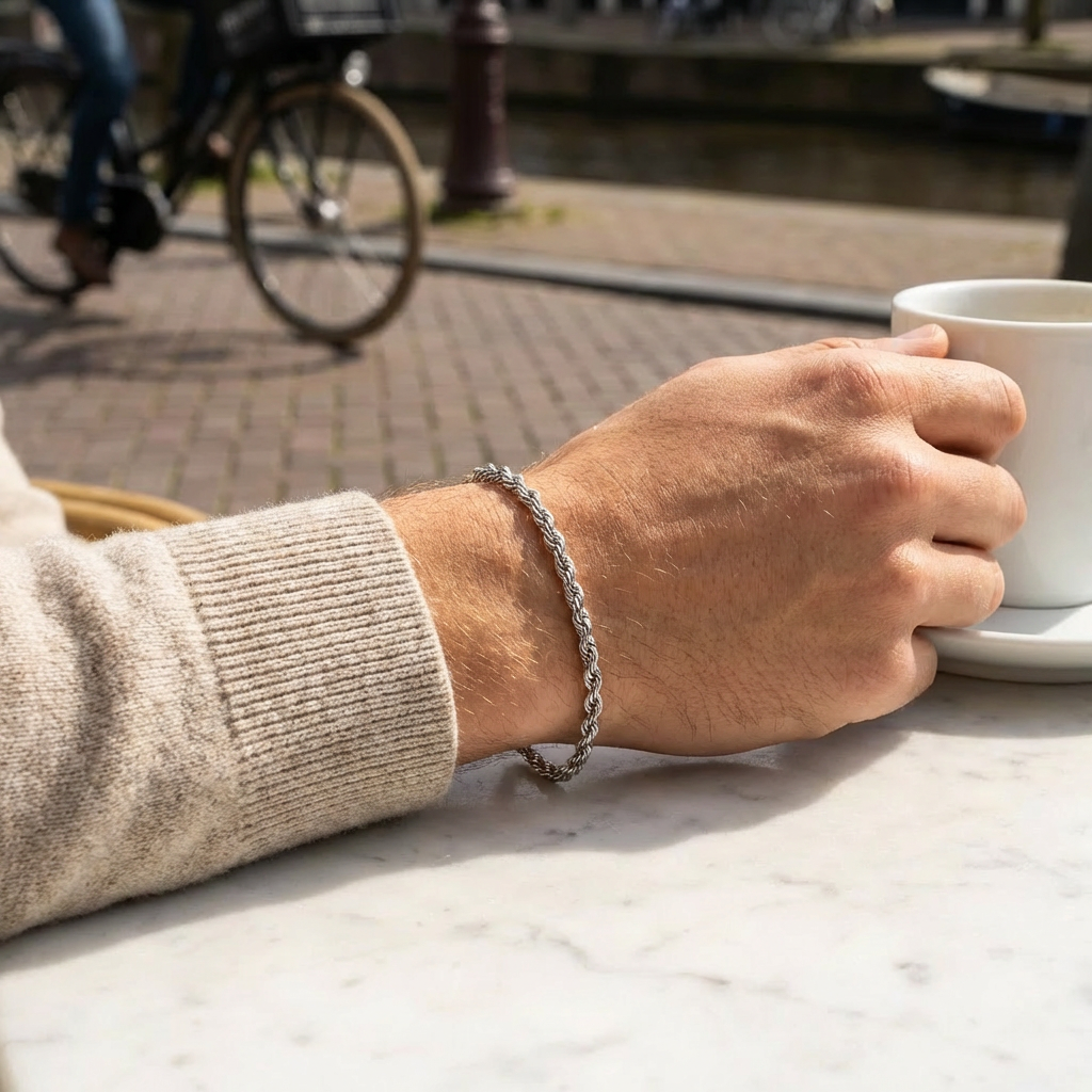 Rope Bracelet 3MM (Silver)