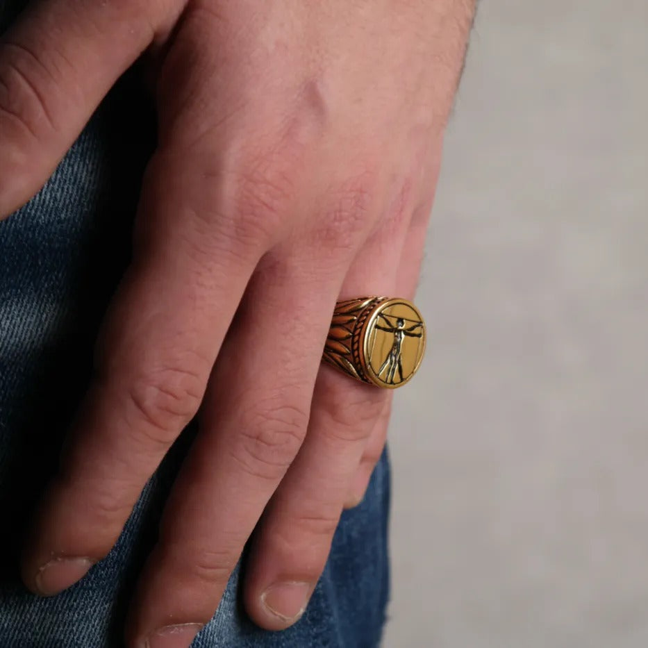 vitruvian ring (gold)