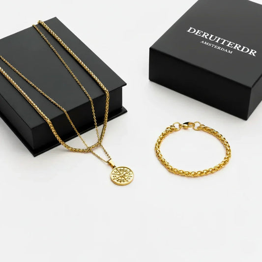 Compass gift set (gold)