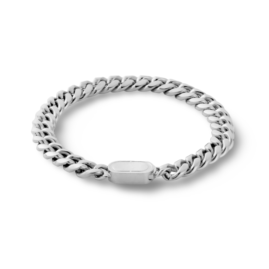 cuban Bracelet 8MM (silver) - DeRuiterDR.