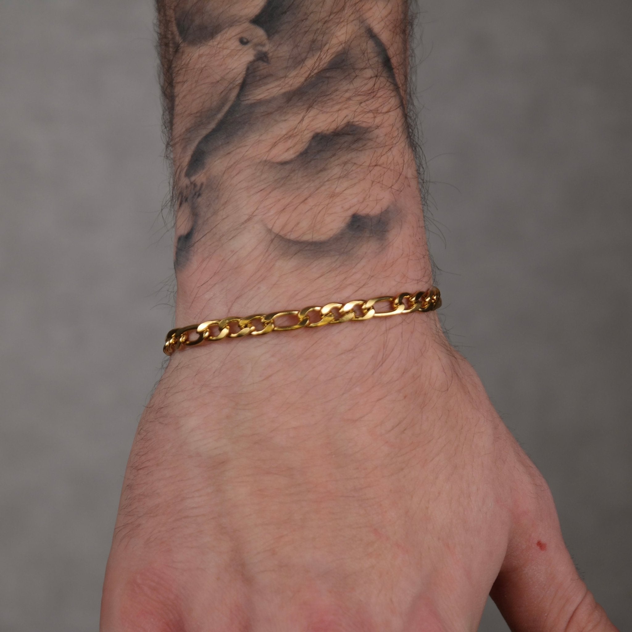 Figaro Bracelet 5MM (18k gold) - DeRuiterDR.