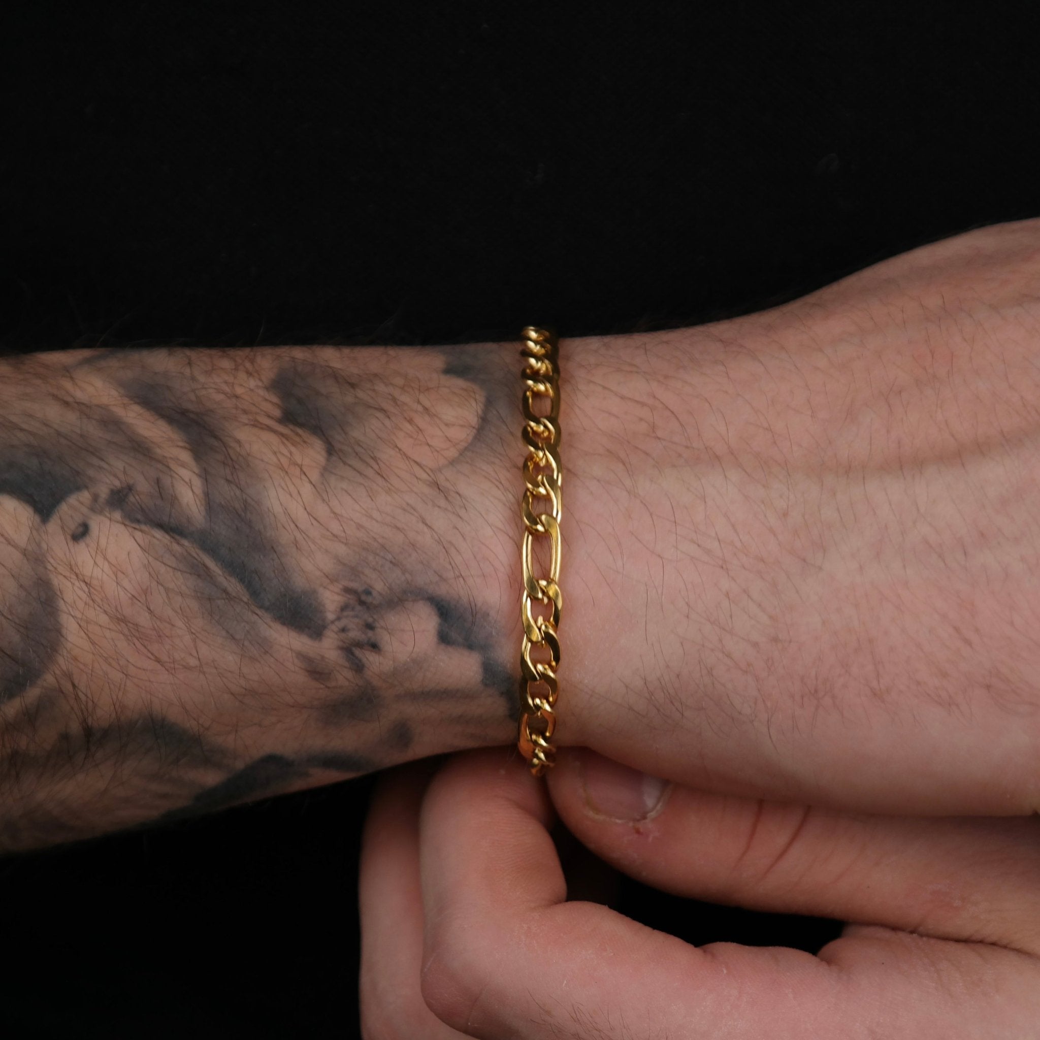 Figaro Bracelet 5MM (18k gold) - DeRuiterDR.