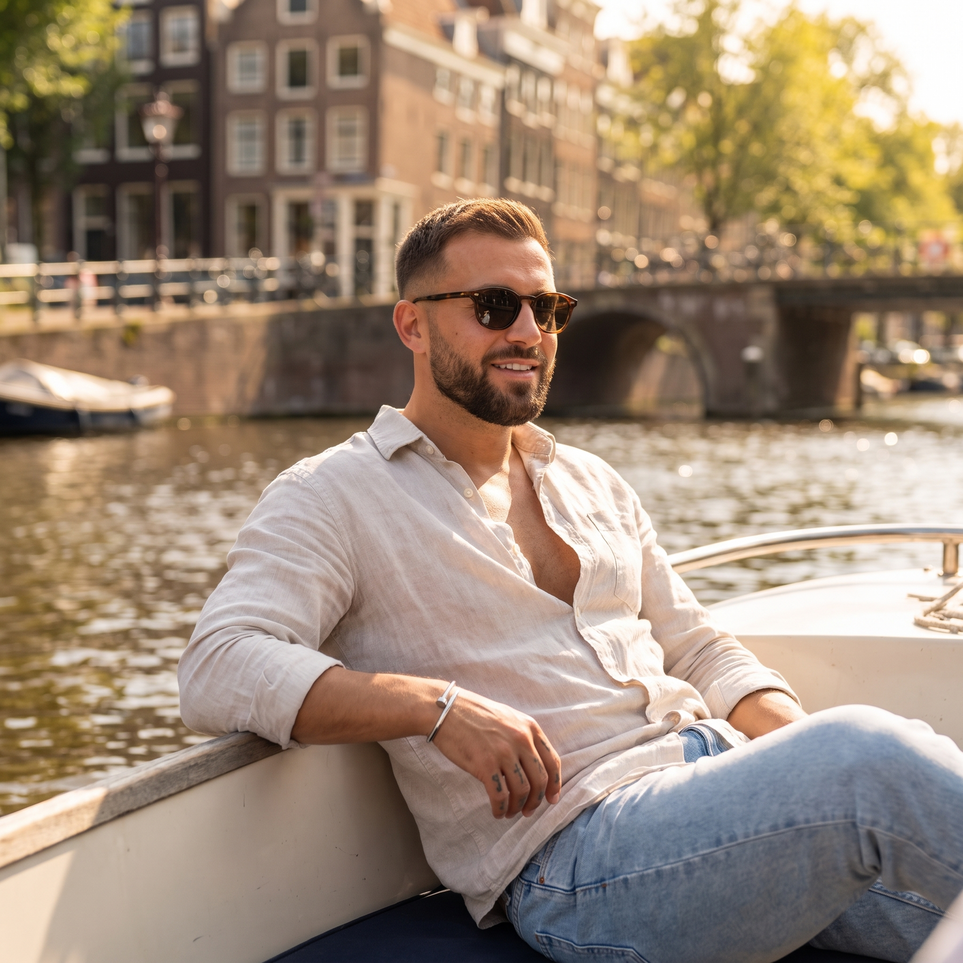 Signature Nail Armband zilver - lifestyle