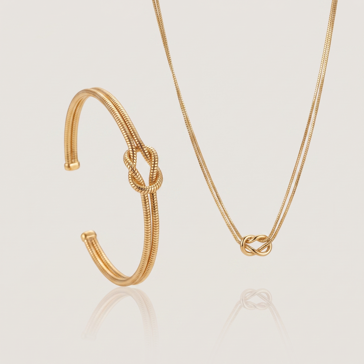 Never Ending Set goud - studio armband en ketting