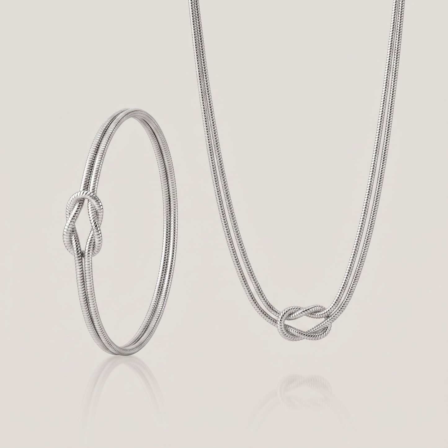 Never Ending Set zilver - studio armband en ketting