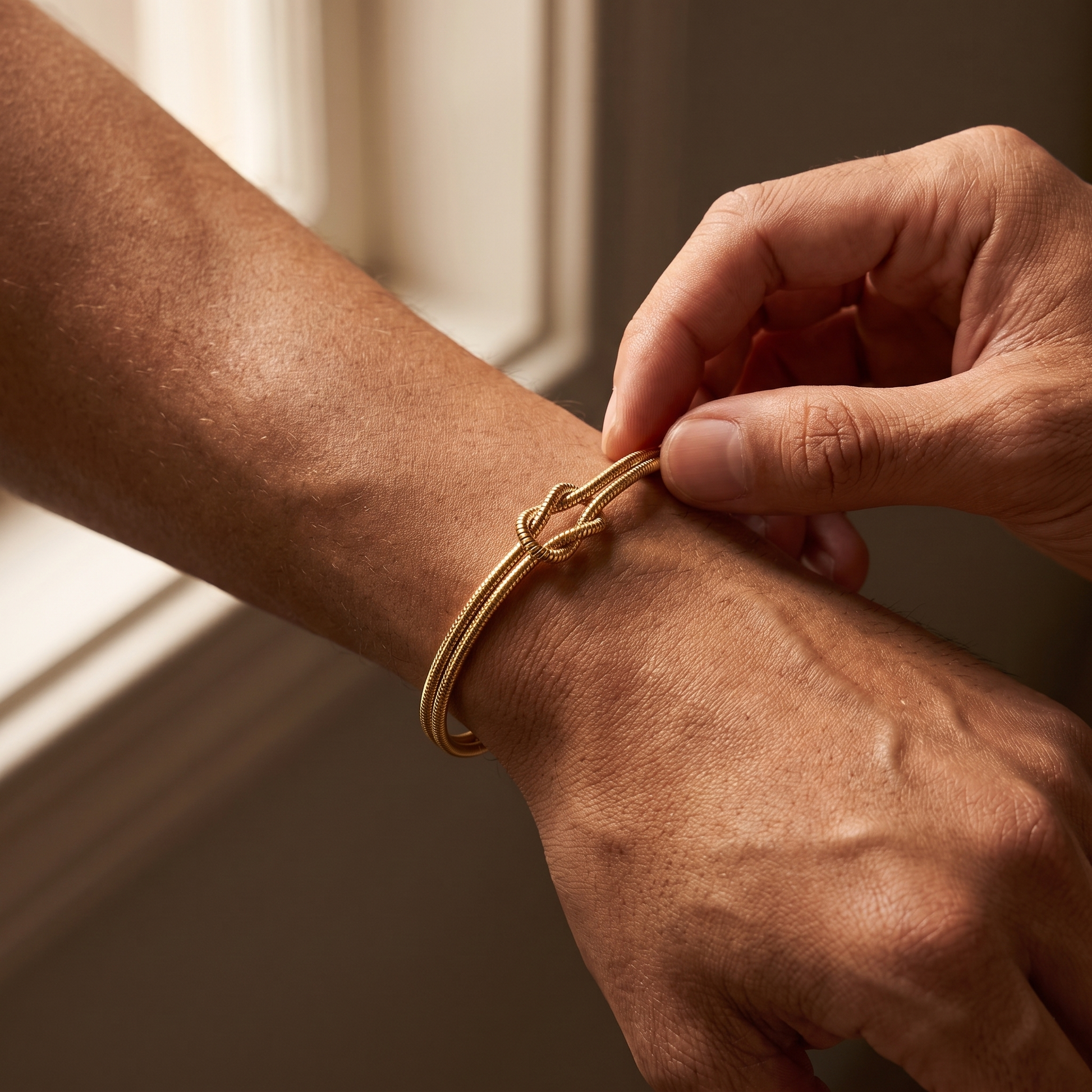 Never Ending Bracelet goud - detail