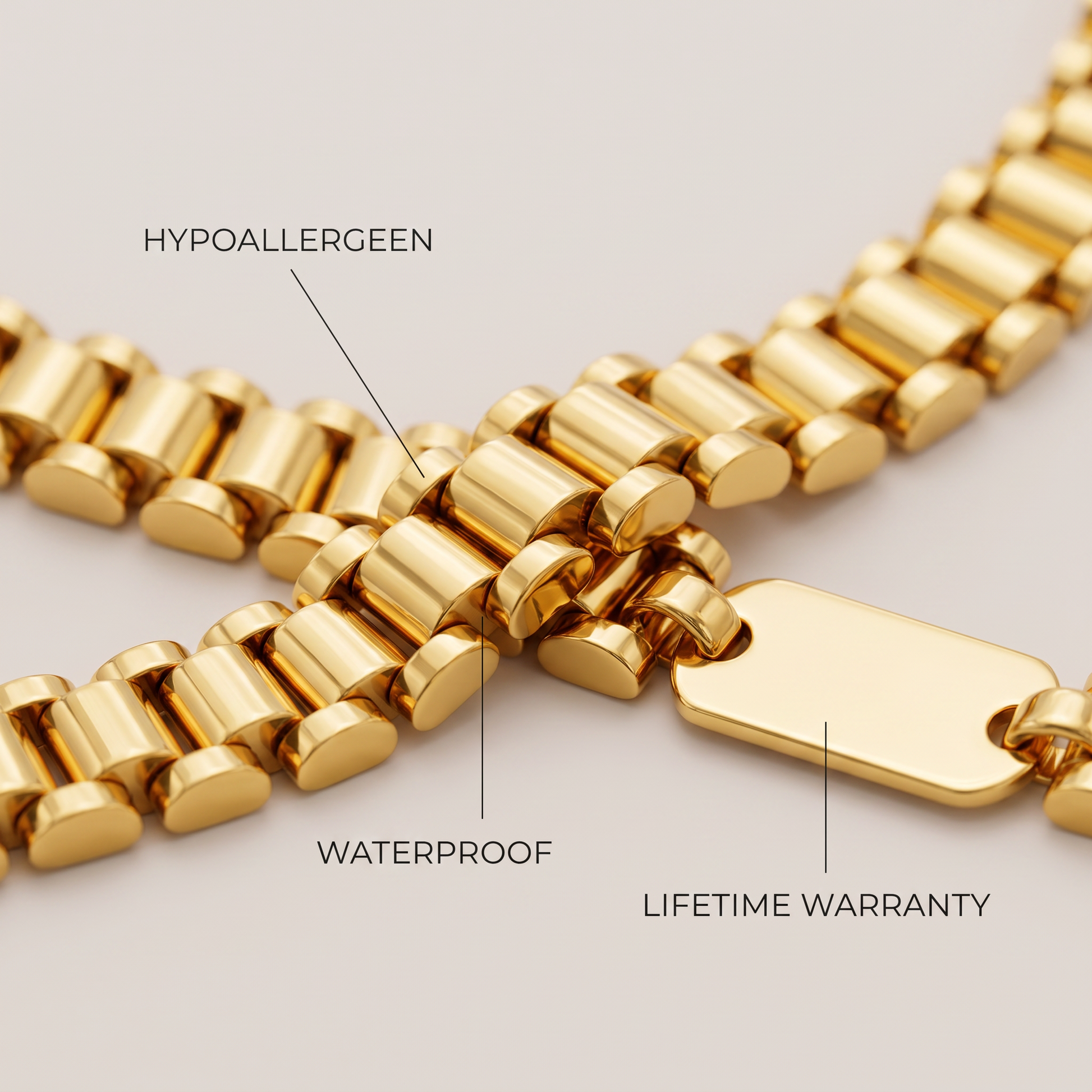 Rolex Chain 10mm goud - kwaliteit