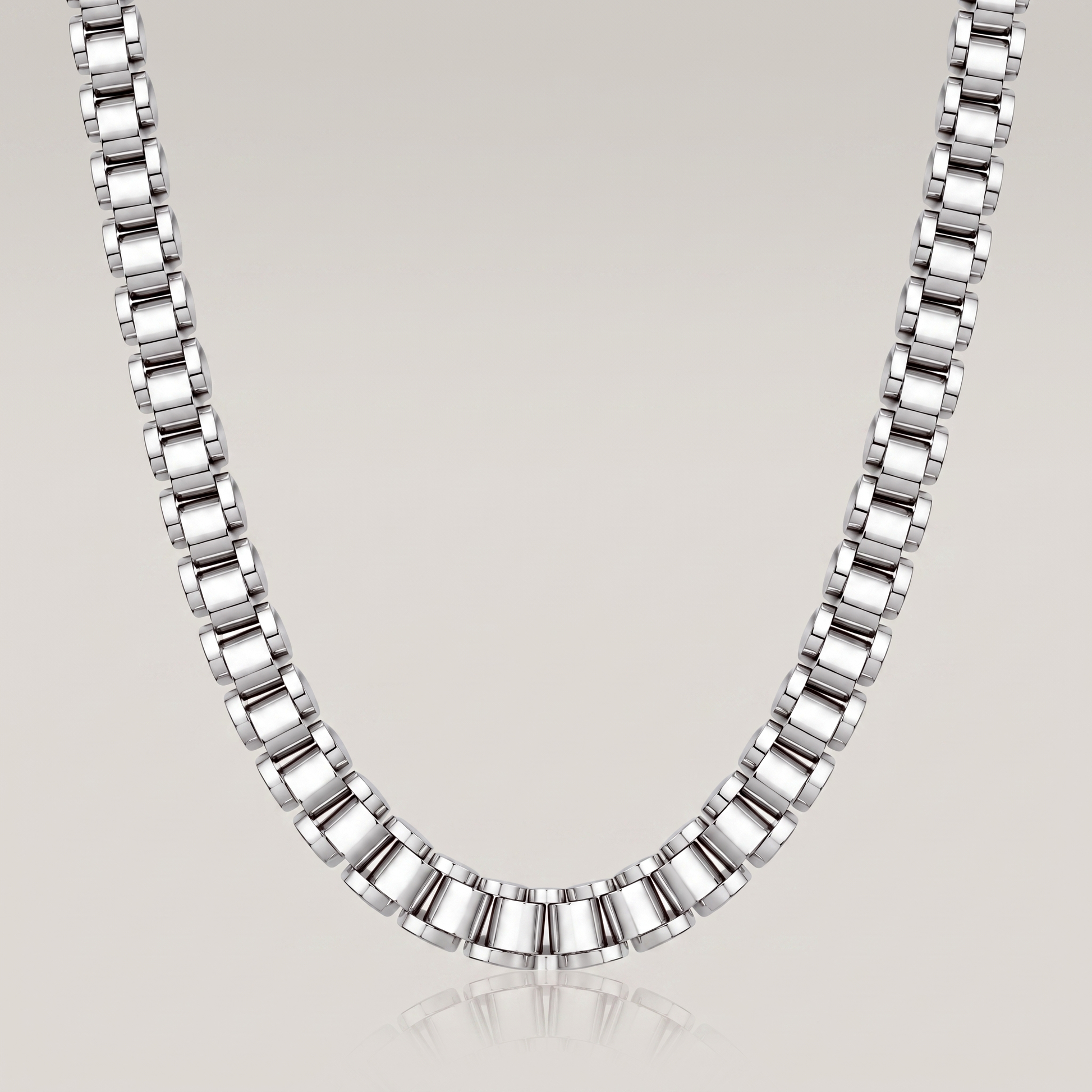 Rolex Chain 10mm silver - studio