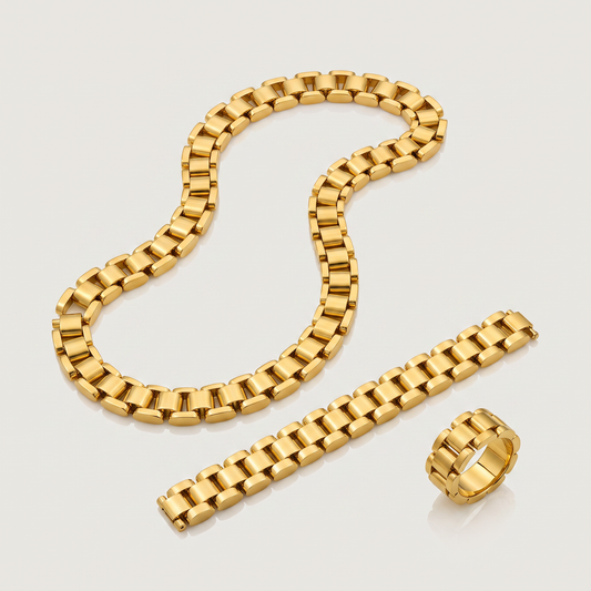 Rolex Chain set Ring goud - studio