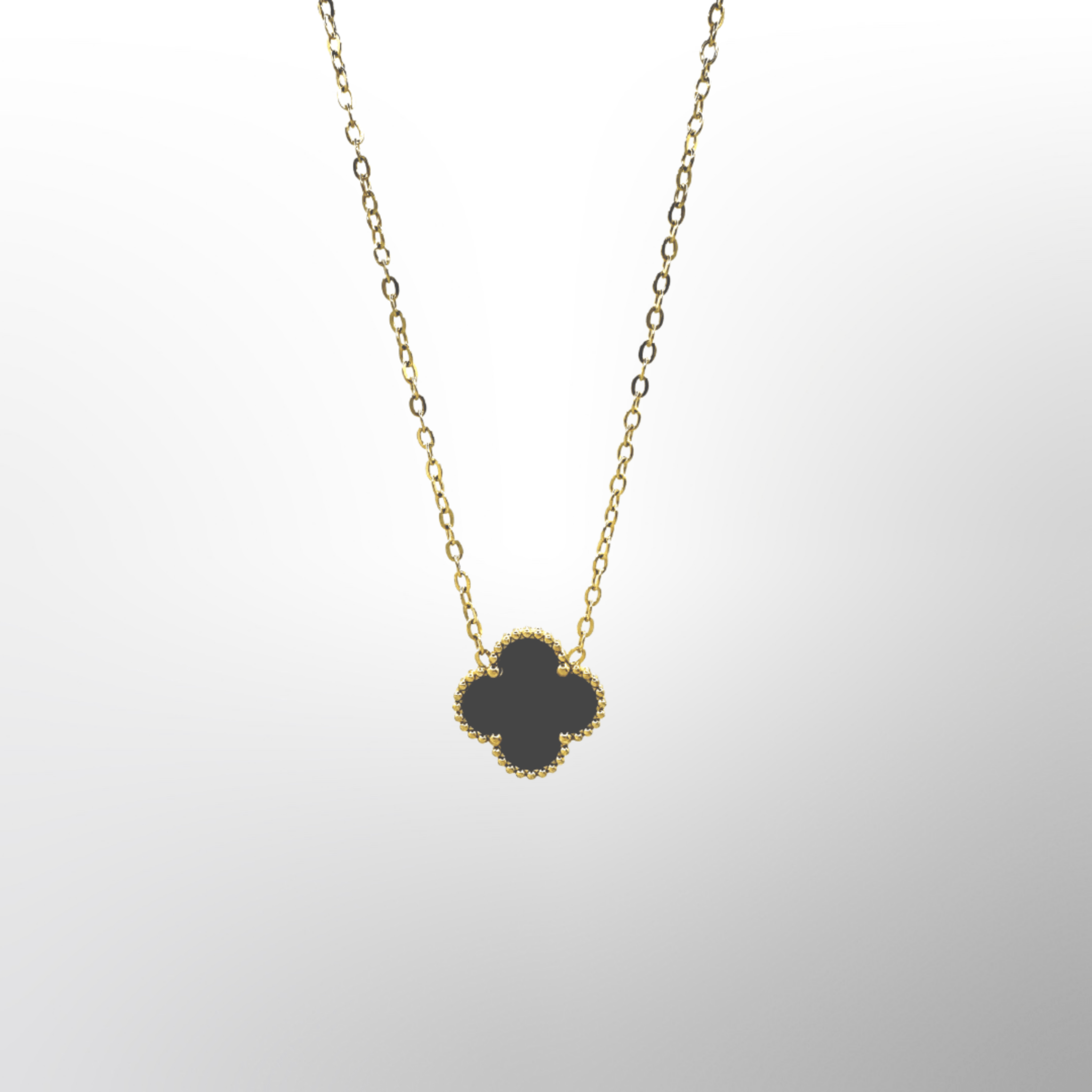 Lucky Charm Black Pendant (18K Gold) - DeRuiterDR.