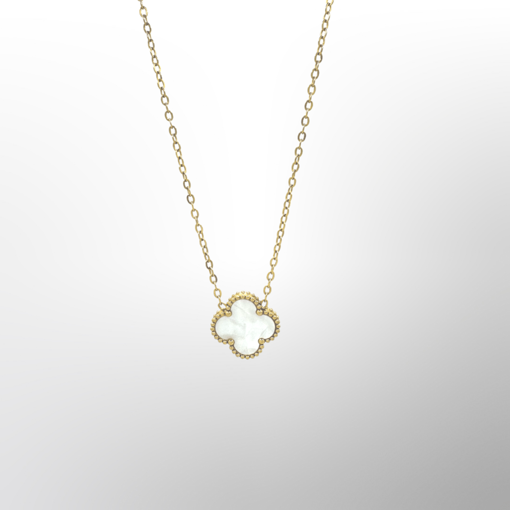 Lucky Charm White Pendant (18K Gold) - DeRuiterDR.