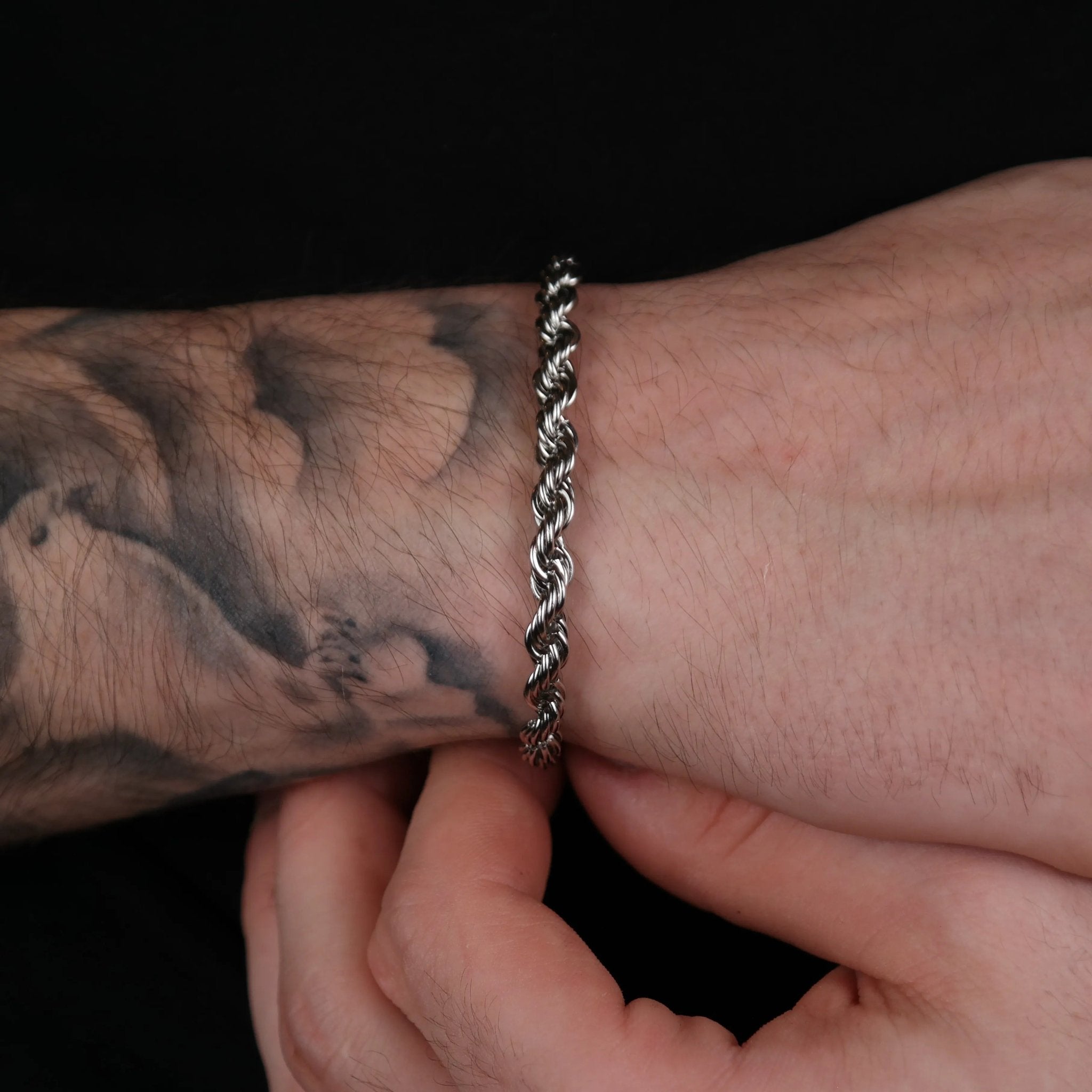 Rope Bracelet 5MM (Silver) - DeRuiterDR.