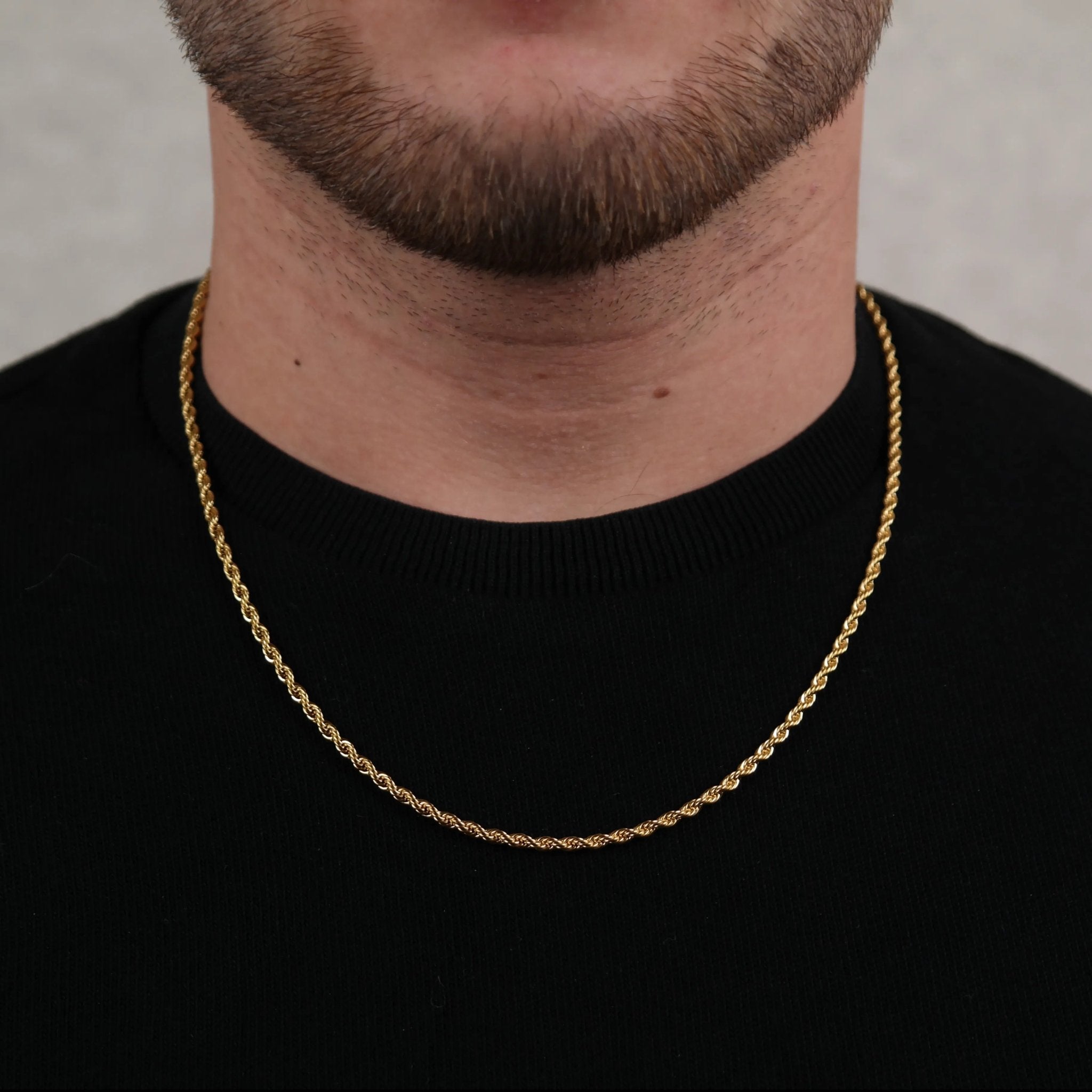 Rope Chain 3MM (Gold) - DeRuiterDR.