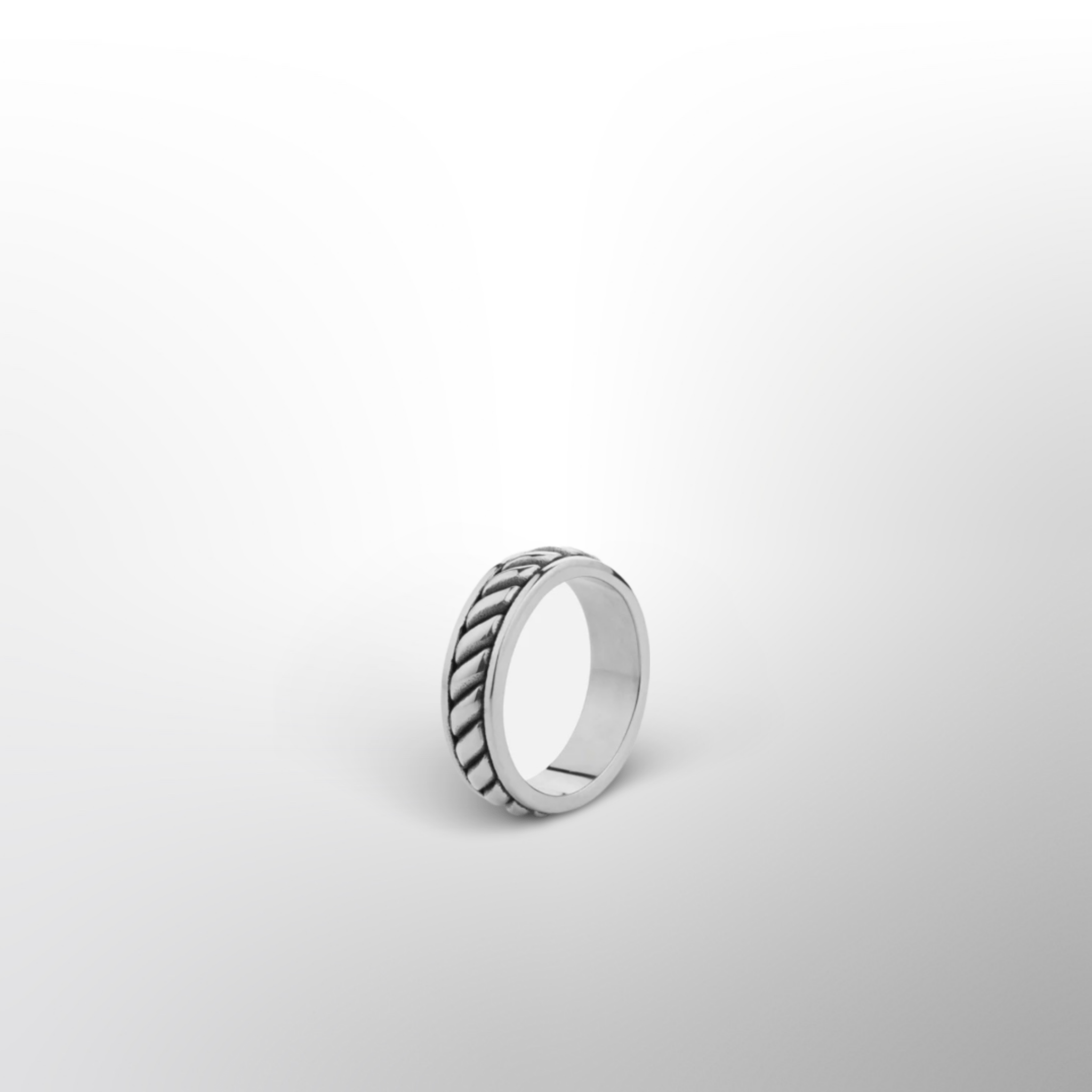 rope ring (silver) - DeRuiterDR.