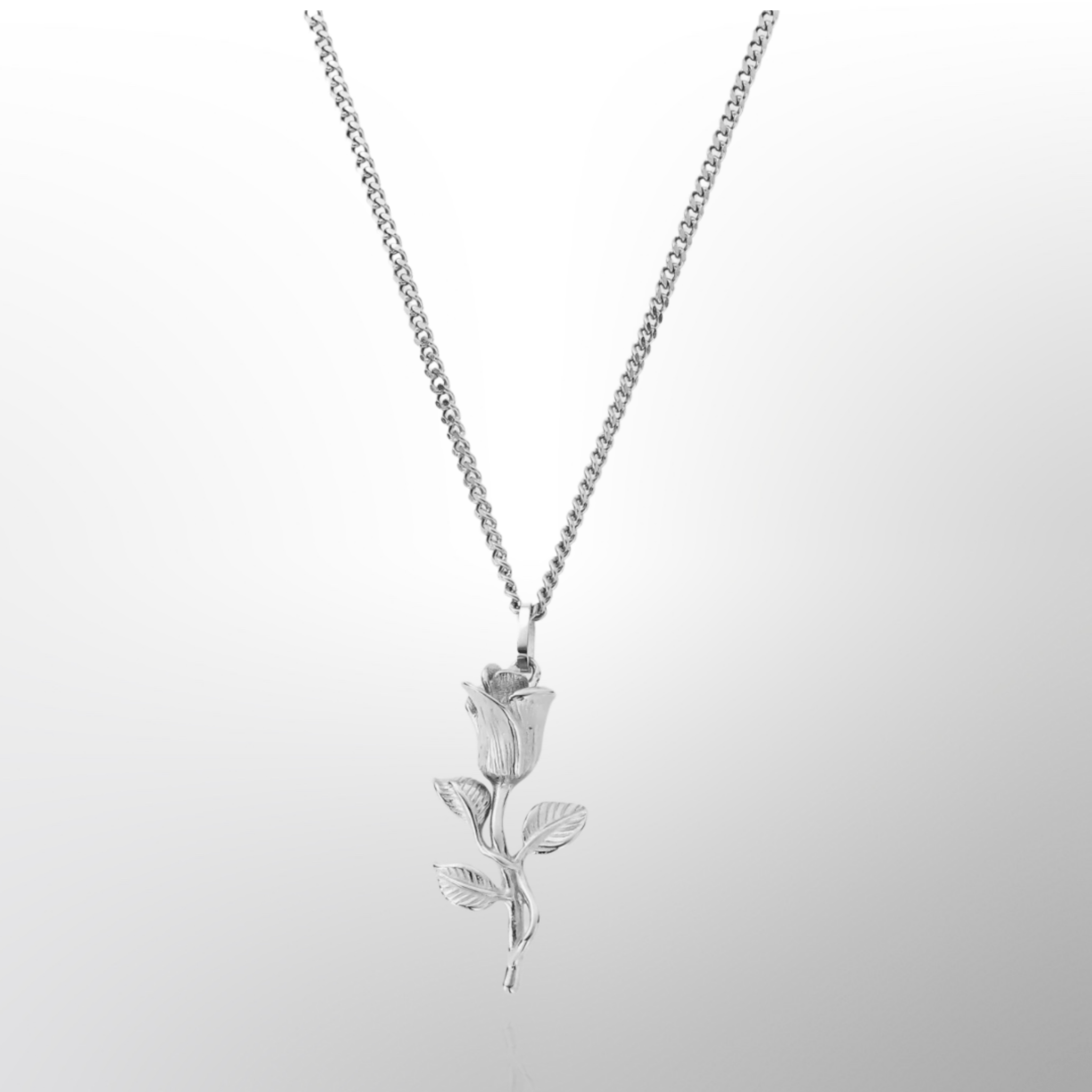 Rose Pendant (White Gold) - DeRuiterDR.