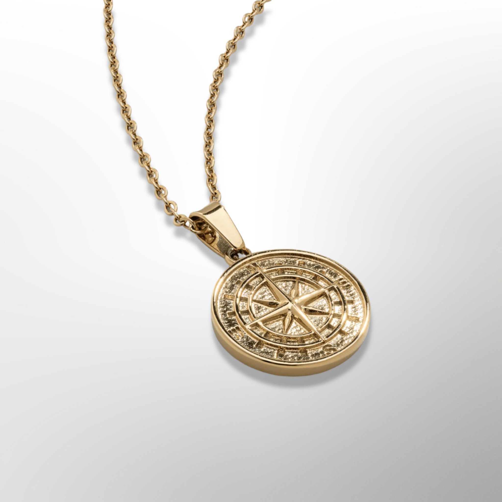 Small Compass Pendant (18K Gold) - DeRuiterDR.