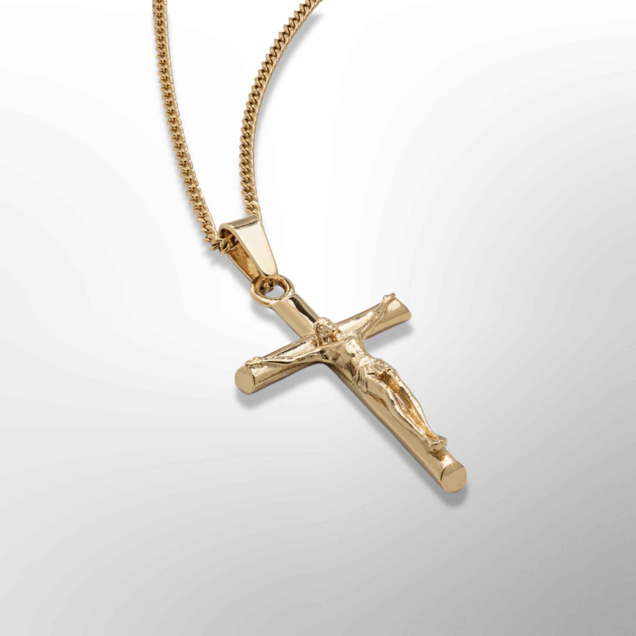 Small Cross Necklace (18K Gold) - DeRuiterDR.