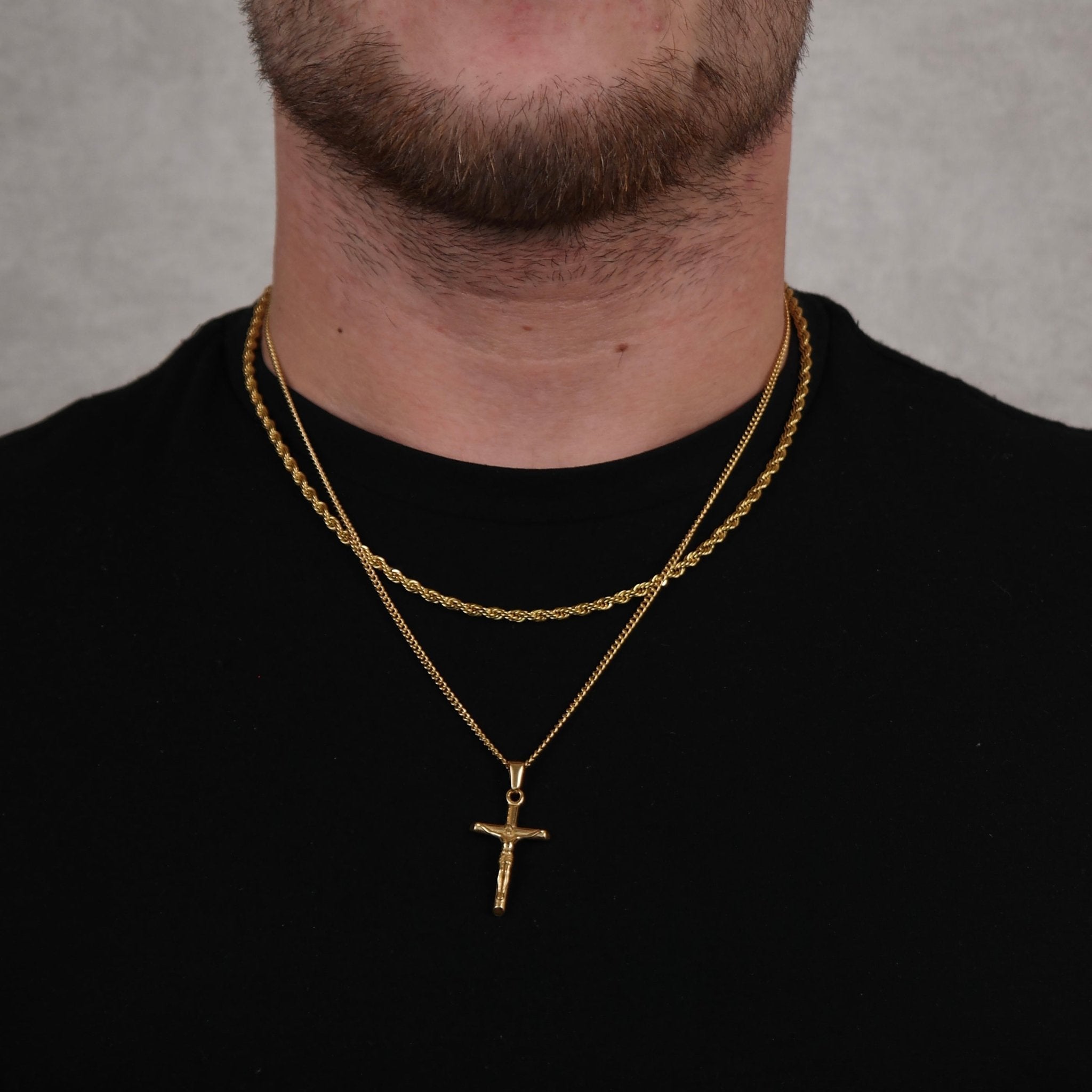 Small Cross Pendant (18K Gold) - DeRuiterDR.