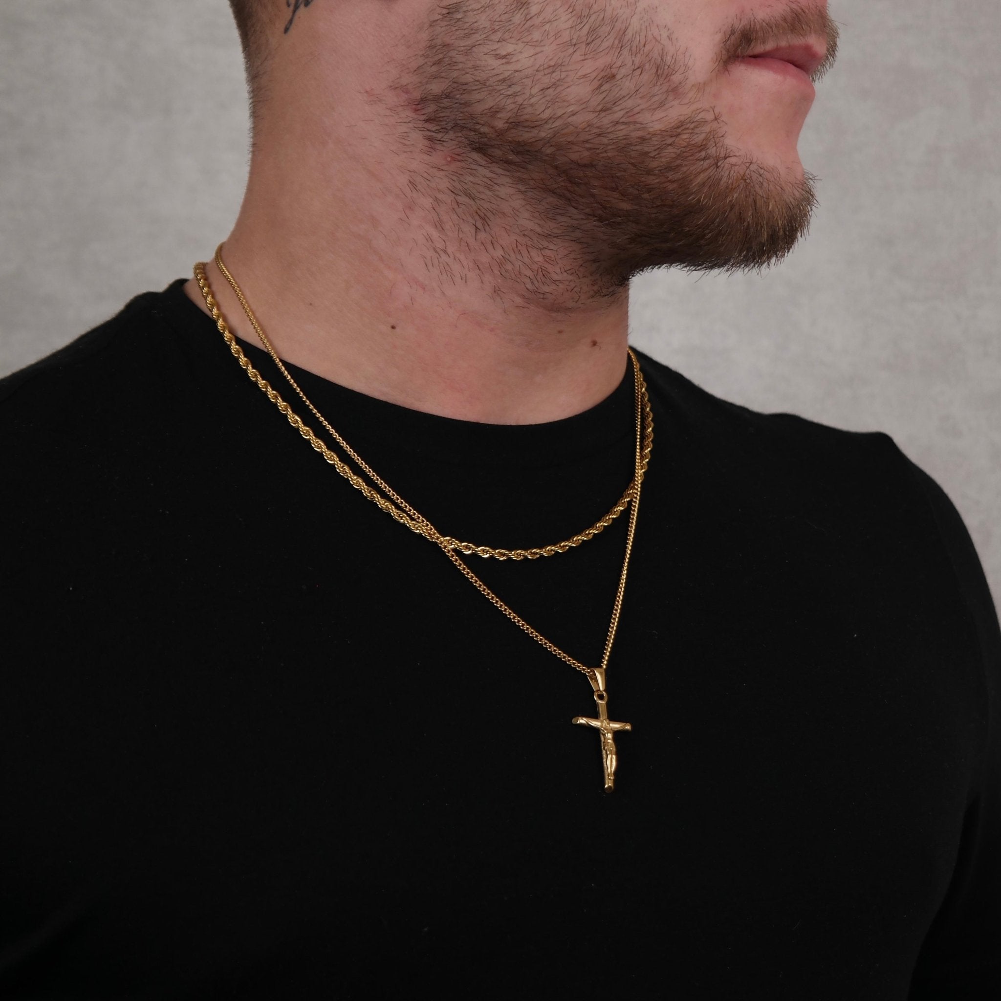 Small Cross Pendant (18K Gold) - DeRuiterDR.