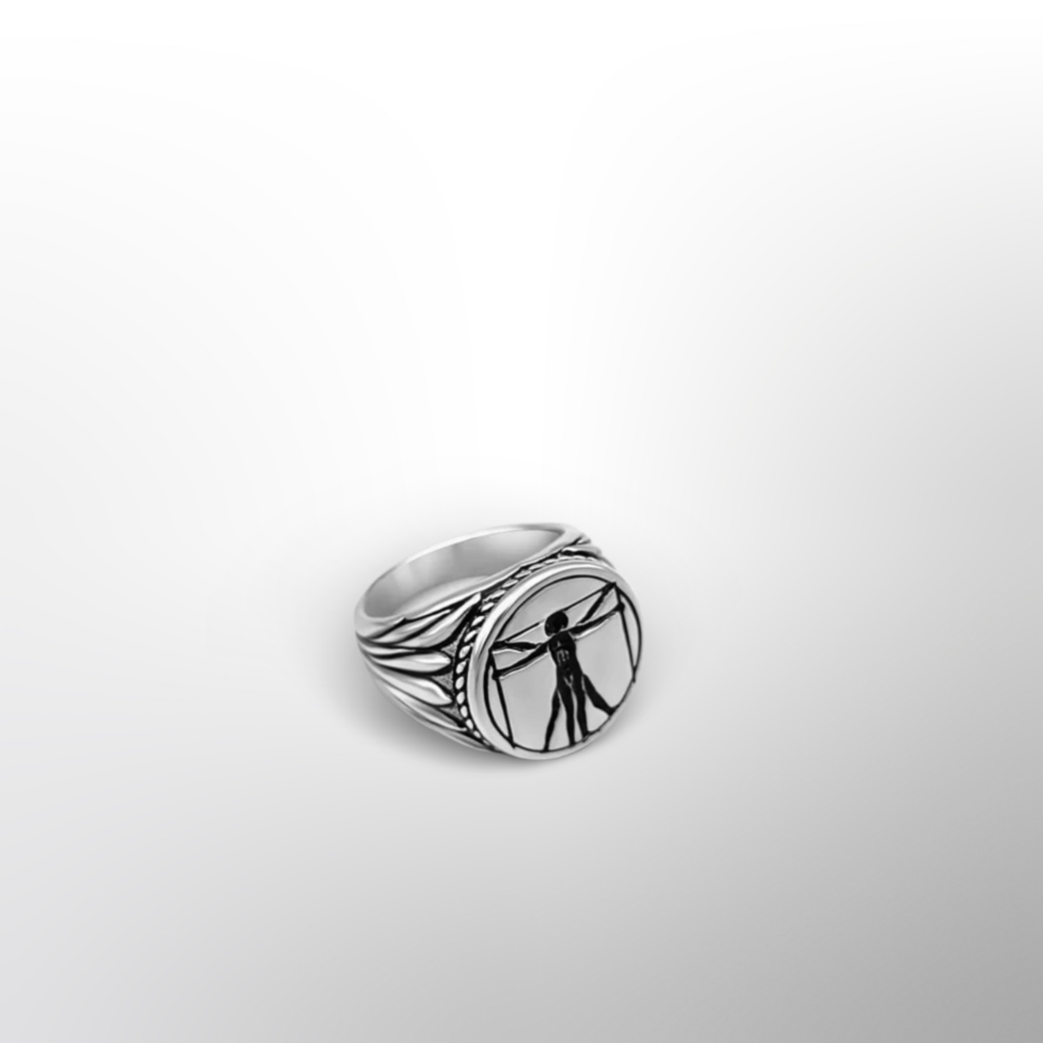 vitruvian ring (silver) - DeRuiterDR.